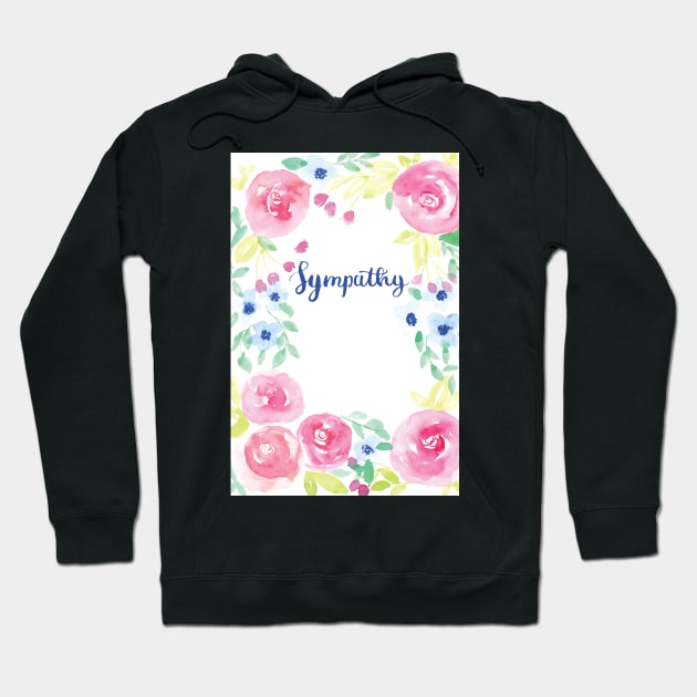 Sympathy Watercolor Card Hoodie by Harpleydesign